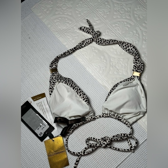 ViX by Paula Hermanny Remy Bia Printed Bikini Top only Small Brown & White Logo - Picture 6 of 12